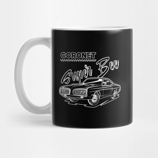 Coronet Super Bee - White Print by WINdesign